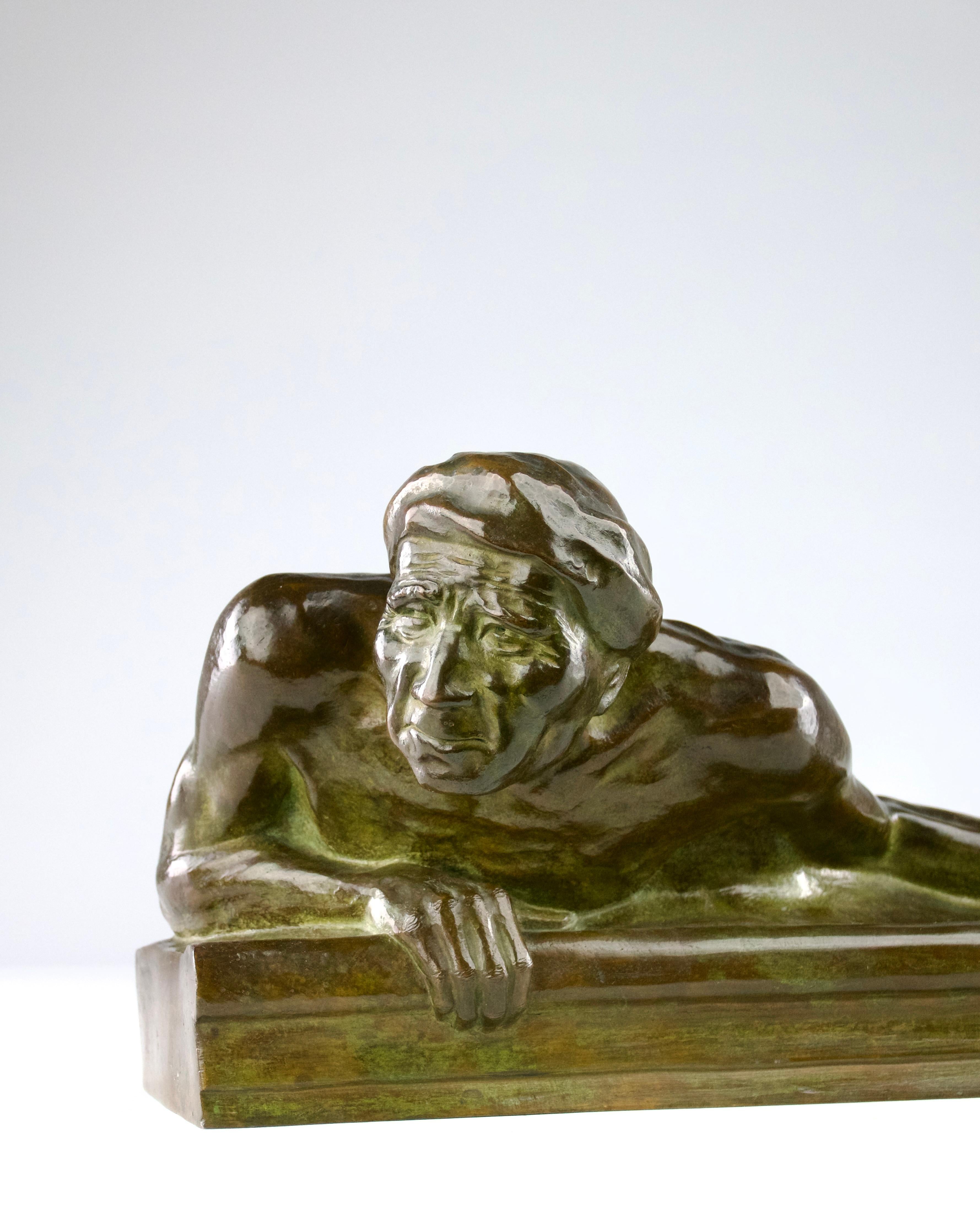 Gaston Hauchecorne, Malay Pirate Bronze Sculpture, France 1900s For Sale 10