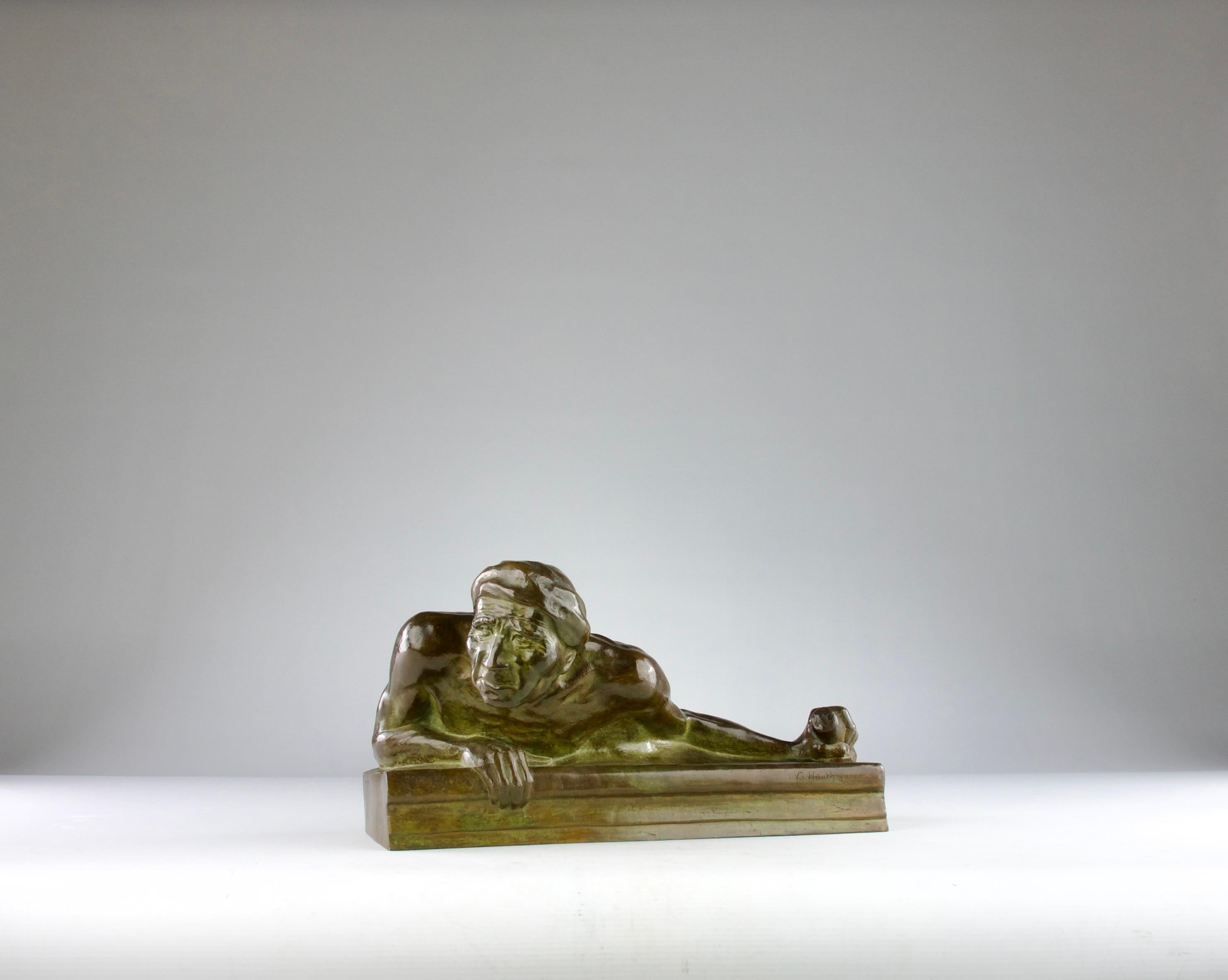 Gaston Hauchecorne, Malay Pirate Bronze Sculpture, France 1900s For Sale 12