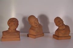 a set of three Chinese portraits