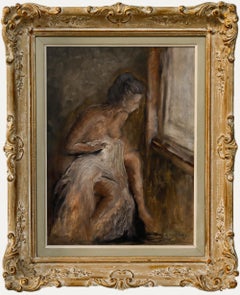 Gaston Haustrate (1878-1949) - Early 20th Century Oil, Nude at the Window