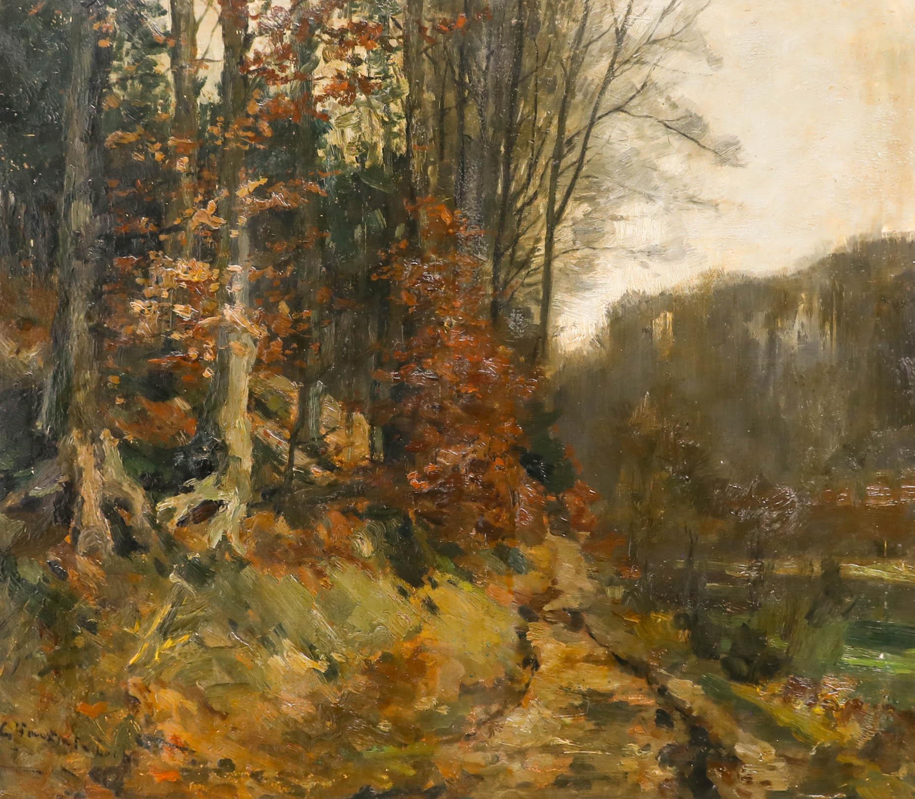 Gaston Haustrate (1878-1949) - Early 20th Century Oil, The Grove For Sale 1