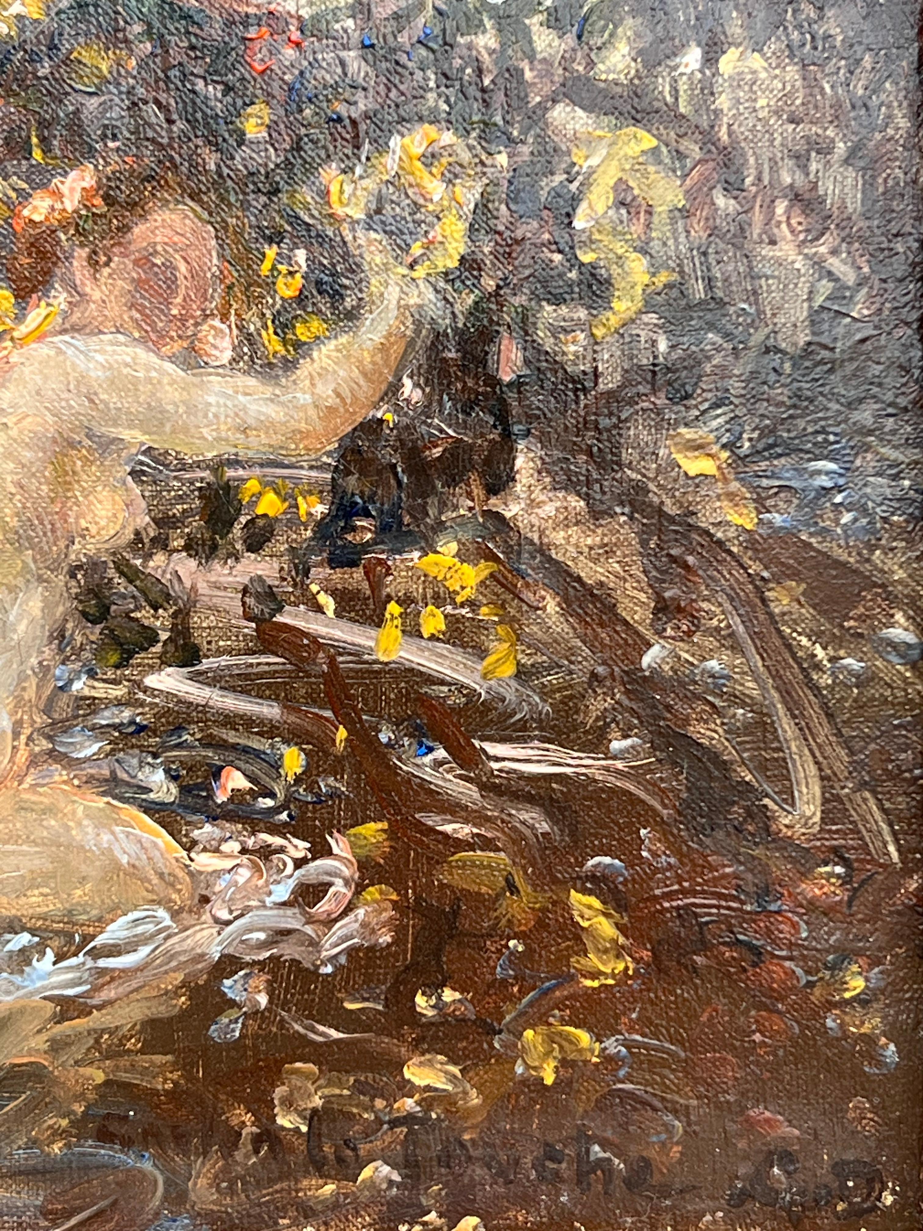 Gaston La Touche, L'Après-midi d'un faune, huile sur toile For Sale 10