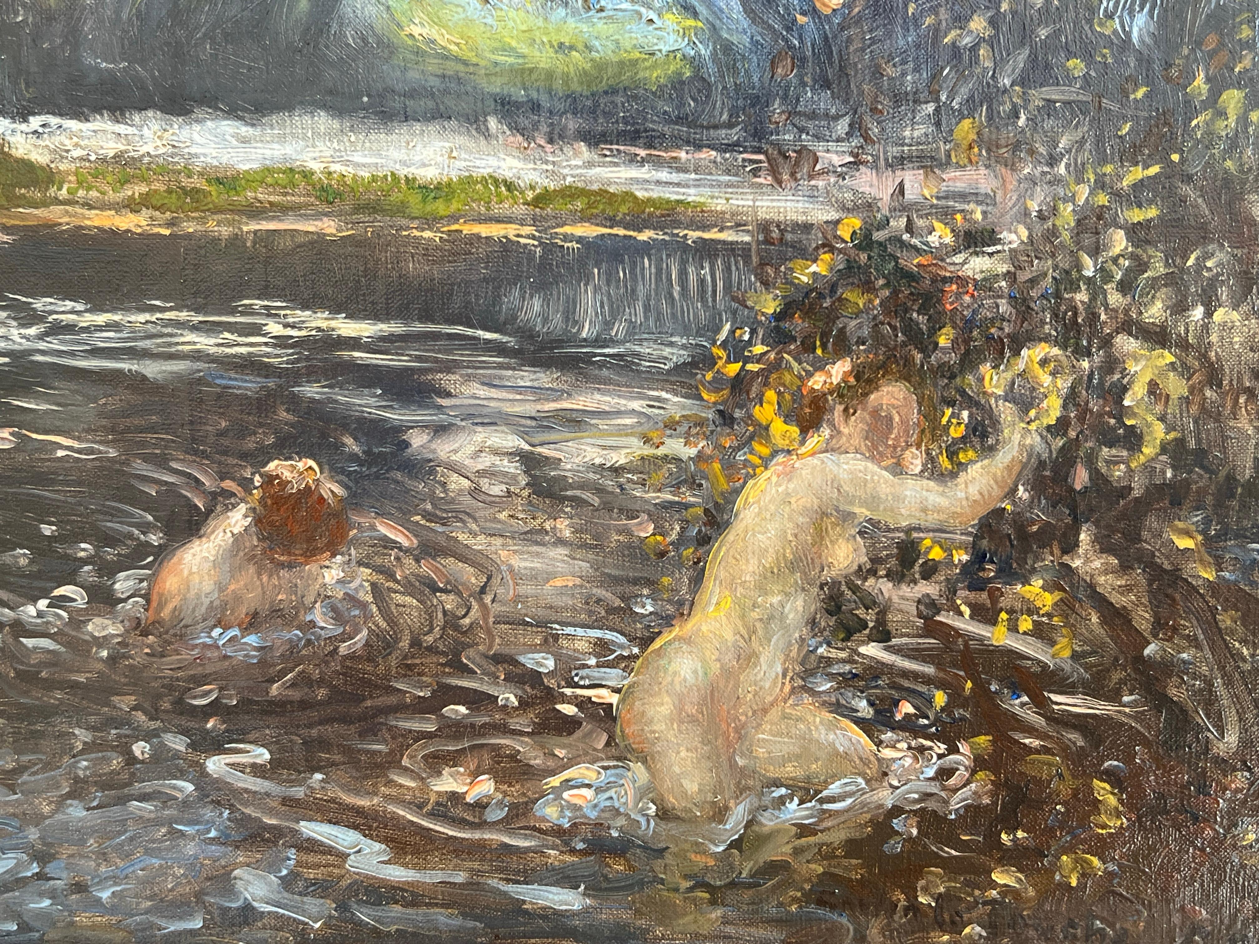 Gaston La Touche, L'Après-midi d'un faune, huile sur toile For Sale 4