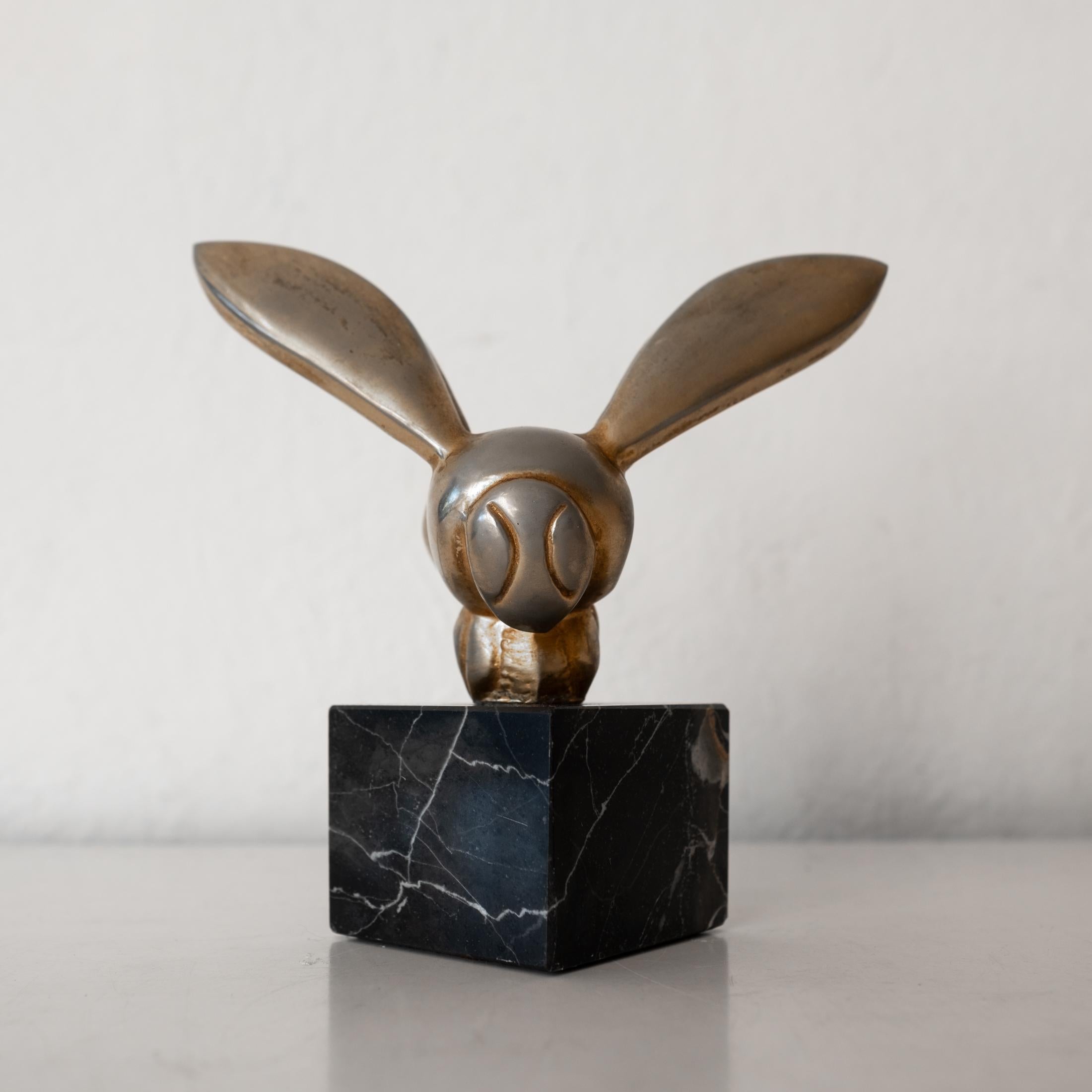 Gaston Lachaise for Alva Studios abstracted insect sculpture for the Philadelphia Museum of art. Black marble base. Retains the original foil label. Signed under the wing. 

Gaston Lachaise (March 19, 1882 – October 18, 1935) was a French-born