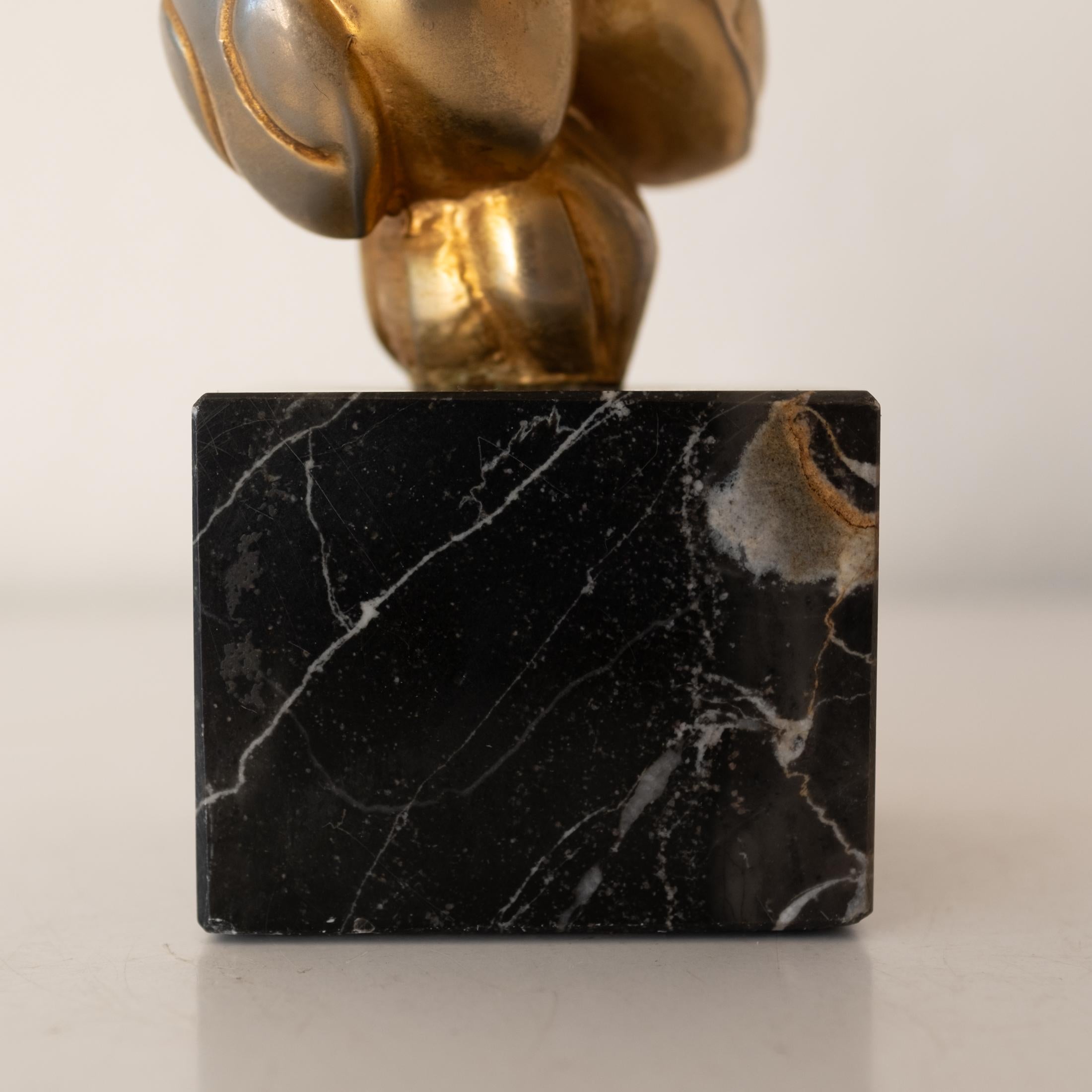 Brass Gaston Lachaise Alva Moa Sculpture Marble Base Philadelphia Museum For Sale