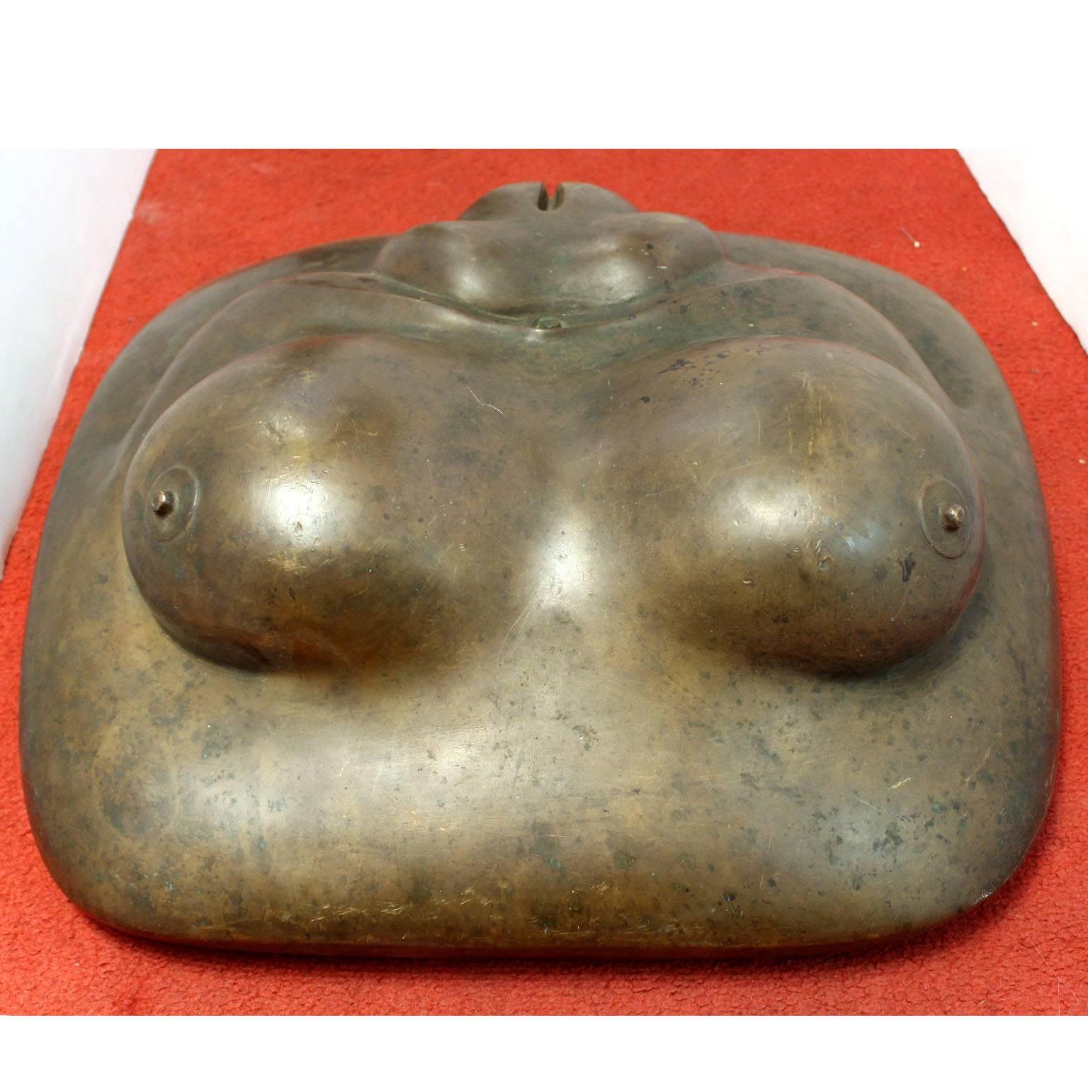 Gaston Lachaise Bronze Sculpture Reclining Female Torso In Good Condition In New York, NY