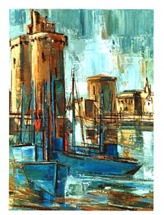 Original Cote de Atlantiques - Chemins de fer Francais vintage travel poster