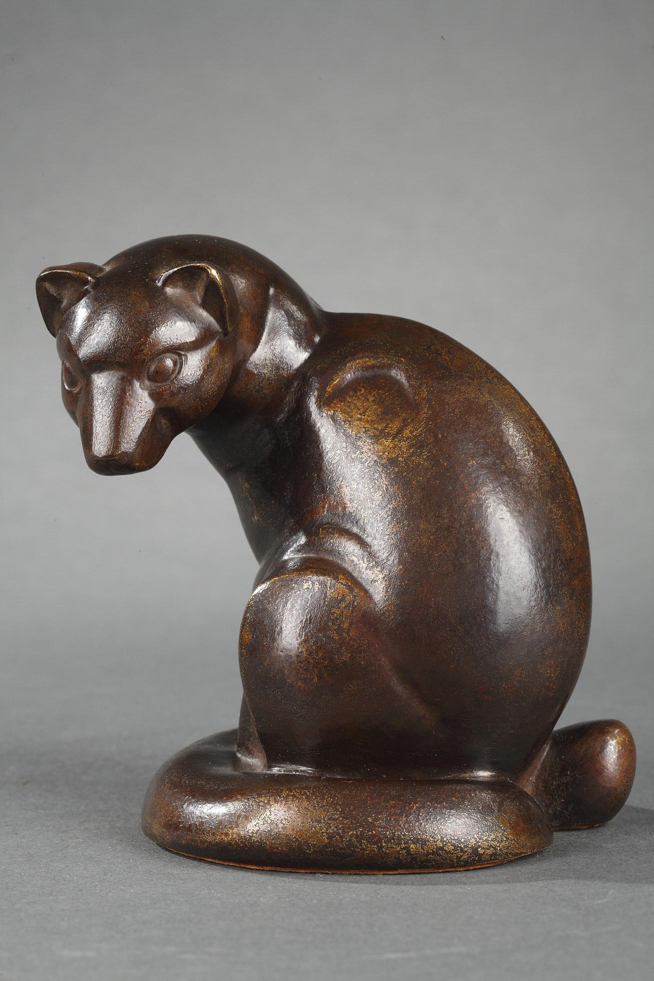 Gaston Le Bourgeois Figurative Sculpture - Genet