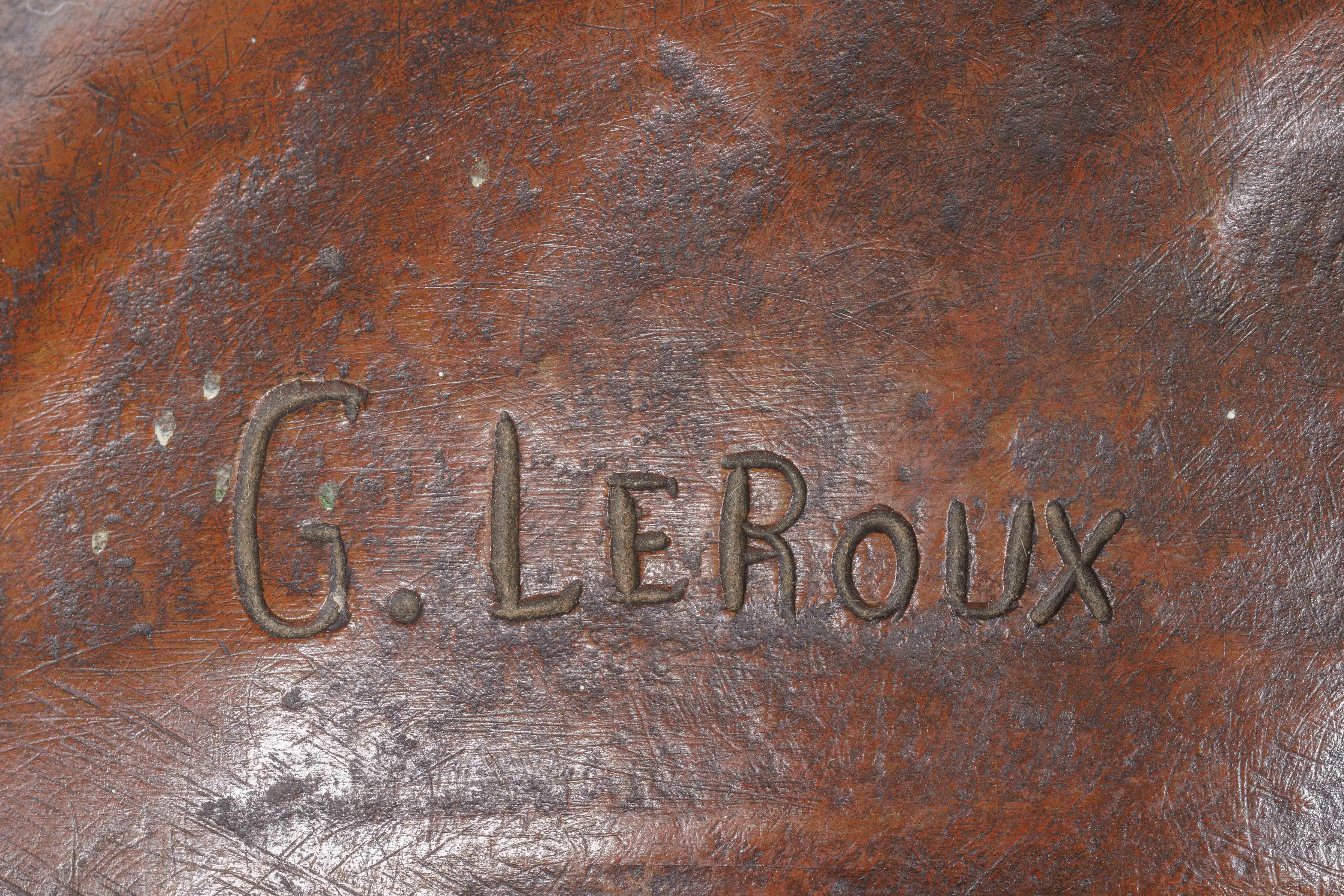 Busto monumental de bronce ricamente patinado de Beethoven por G. LeRoux en venta 6