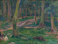 Gaston Pastre (1881-1947), - Early 20th Century Oil, Garden Nap