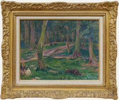 Gaston Pastre (1881-1947), - Early 20th Century Oil, Garden Nap