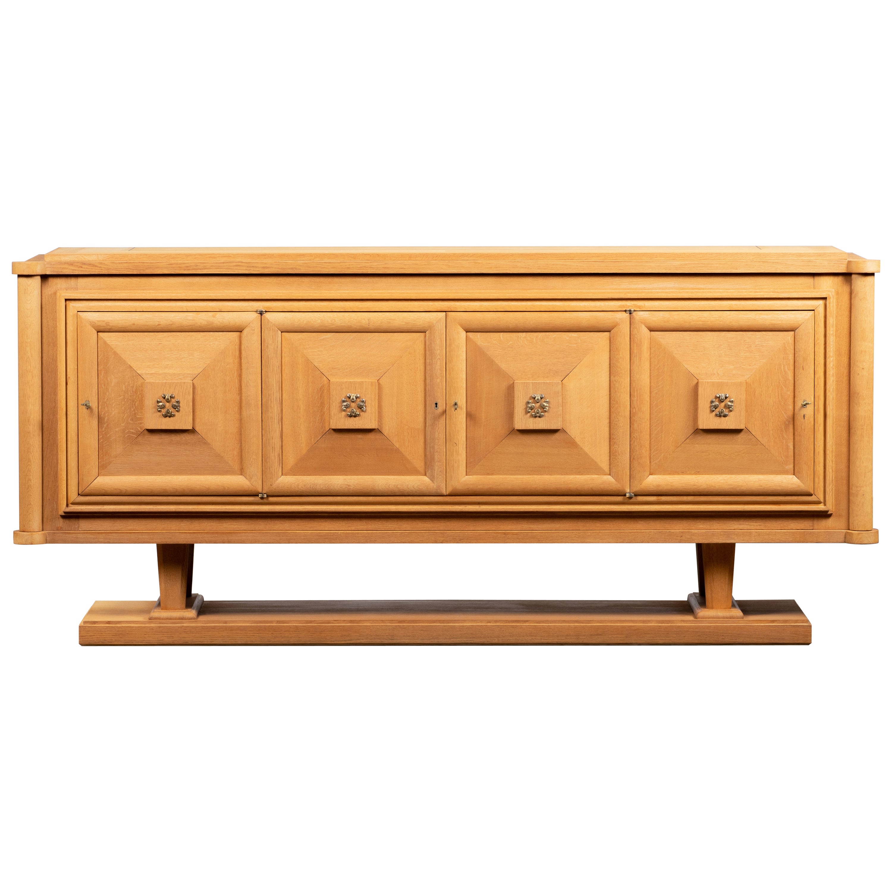 Gaston Poisson Art Deco Sideboard – Handcrafted Solid Oak Masterpiece