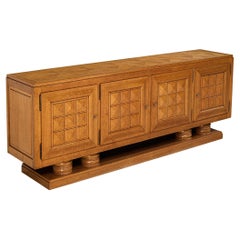 Credenza Gaston Poisson Art Deco con intarsi in Oak