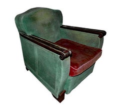 Gaston Poisson, Pareja de sillones Art Déco de nogal hacia 1935