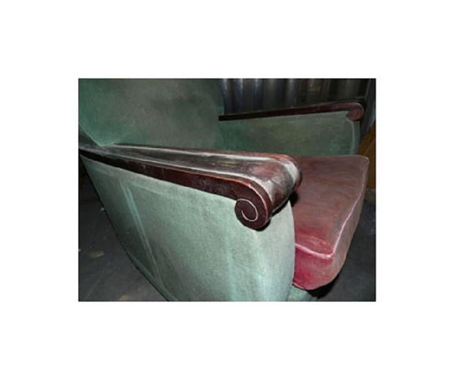 Francese Gaston Poisson, Coppia di poltrone Art Deco in noce del 1935 circa in vendita