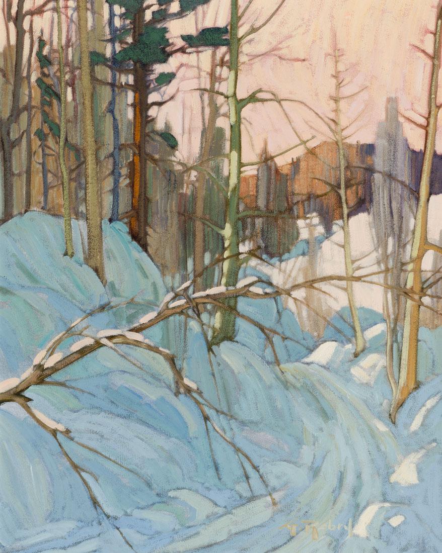 Gaston Rebry Landscape Painting - At the Sunrise