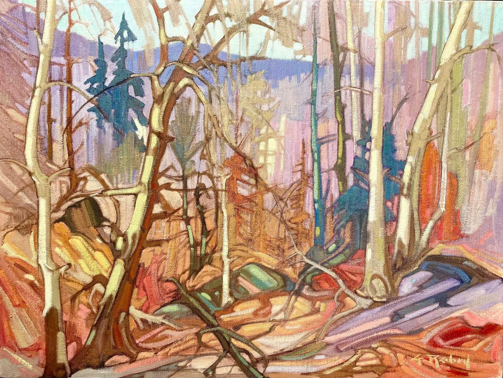 Gaston Rebry Landscape Painting - In the heart of the woods