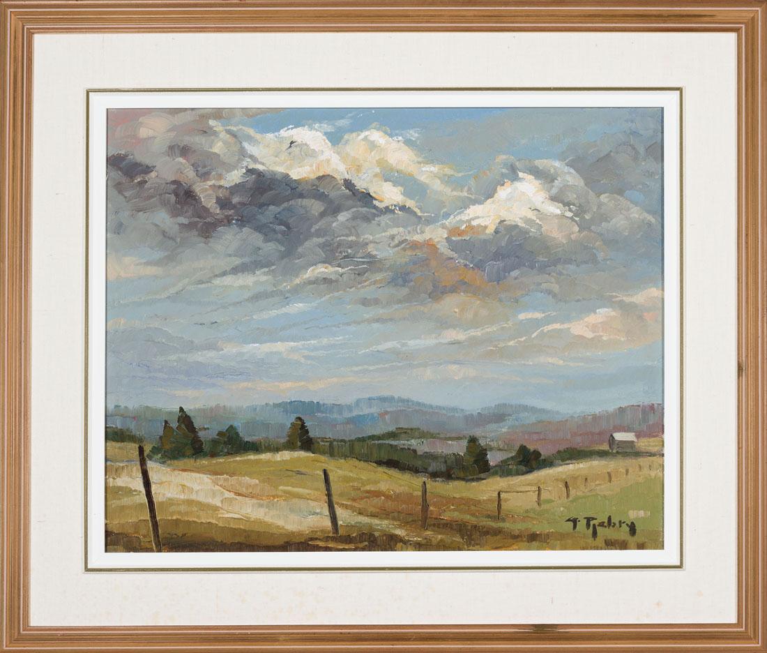 Gaston Rebry, canadiense, 1933-2007
Óleo sobre lienzo
16 x 20 pulg. (imagen)
firmado
y sello del artista en el reverso
enmarcado