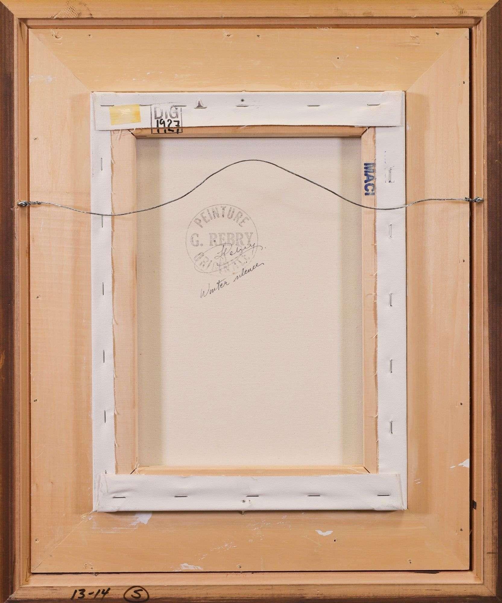 Paysage du Québec - Gris Landscape Painting par Gaston Rebry