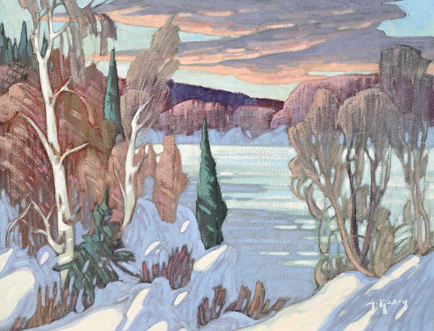 Gaston Rebry Landscape Painting – Landschaft in Quebec