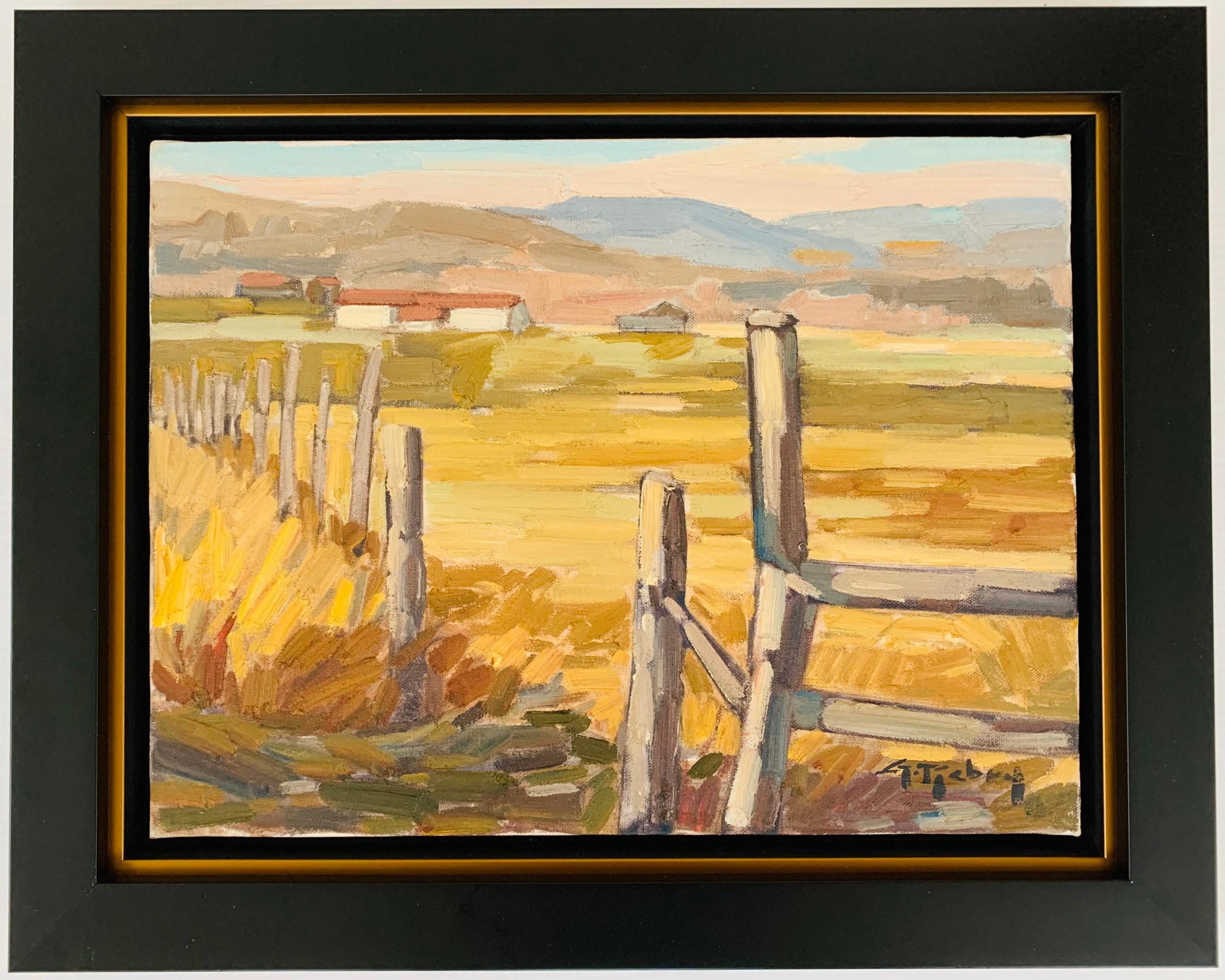 Sur la route de St-Mathieu - Painting di Gaston Rebry