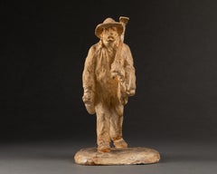 Gaston Schweitzer: "Raccoglitore di patate", gesso originale -1958