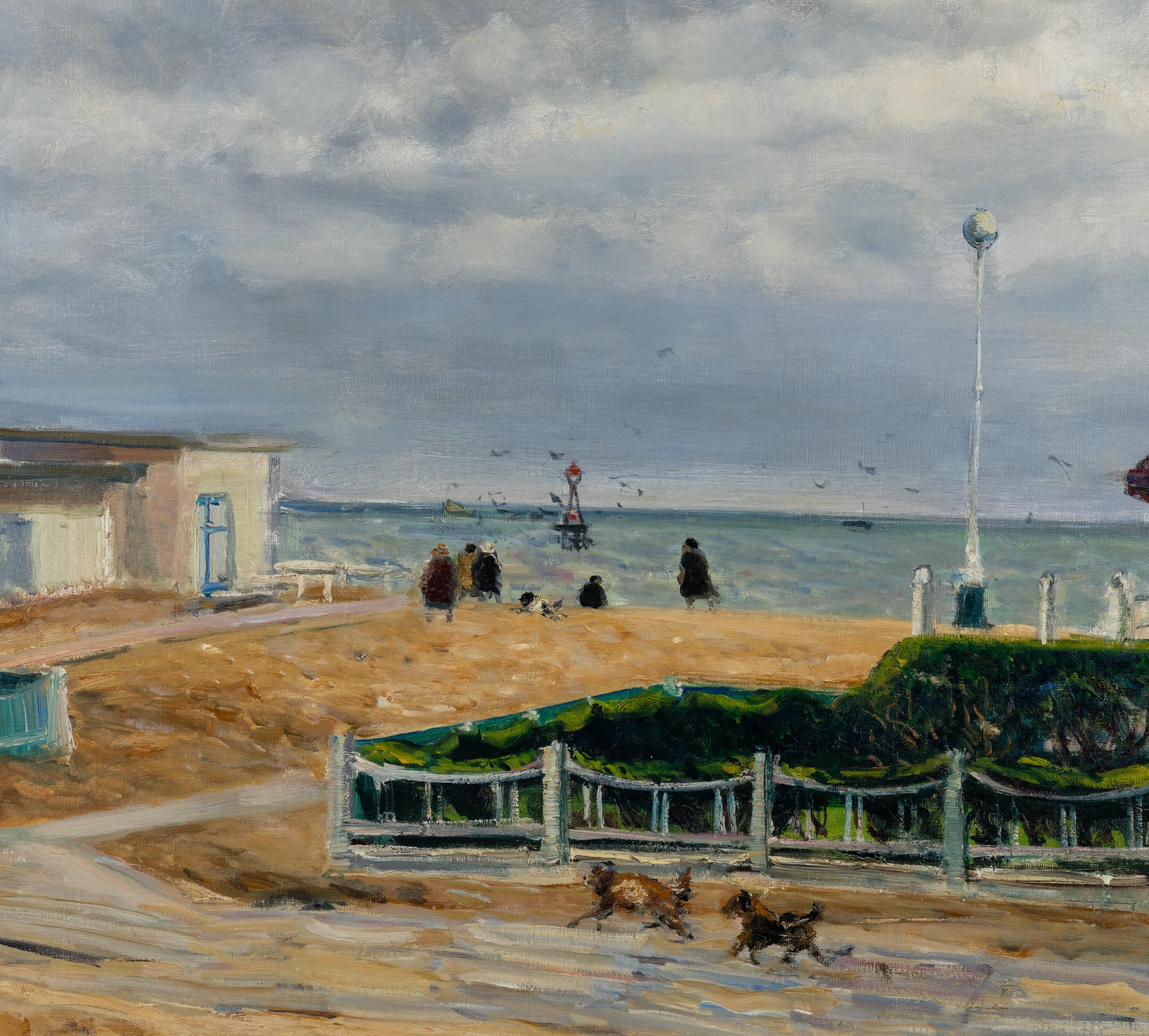 In riva al mare - Painting Impressionismo di Gaston Sebire