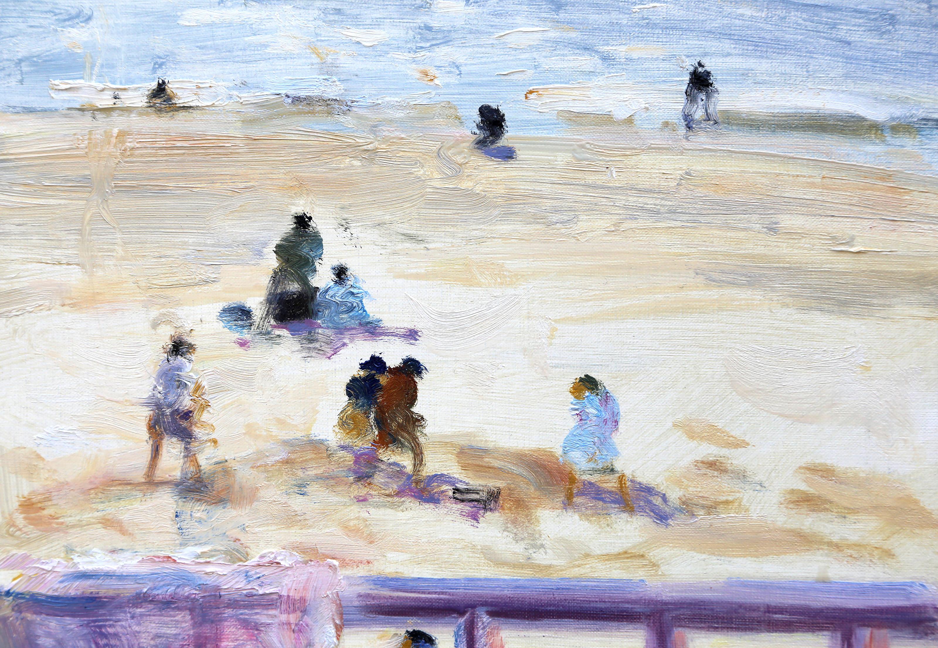 Blick aufs Meer, Pittura a olio impressionista di Gaston Sebire in vendita 1