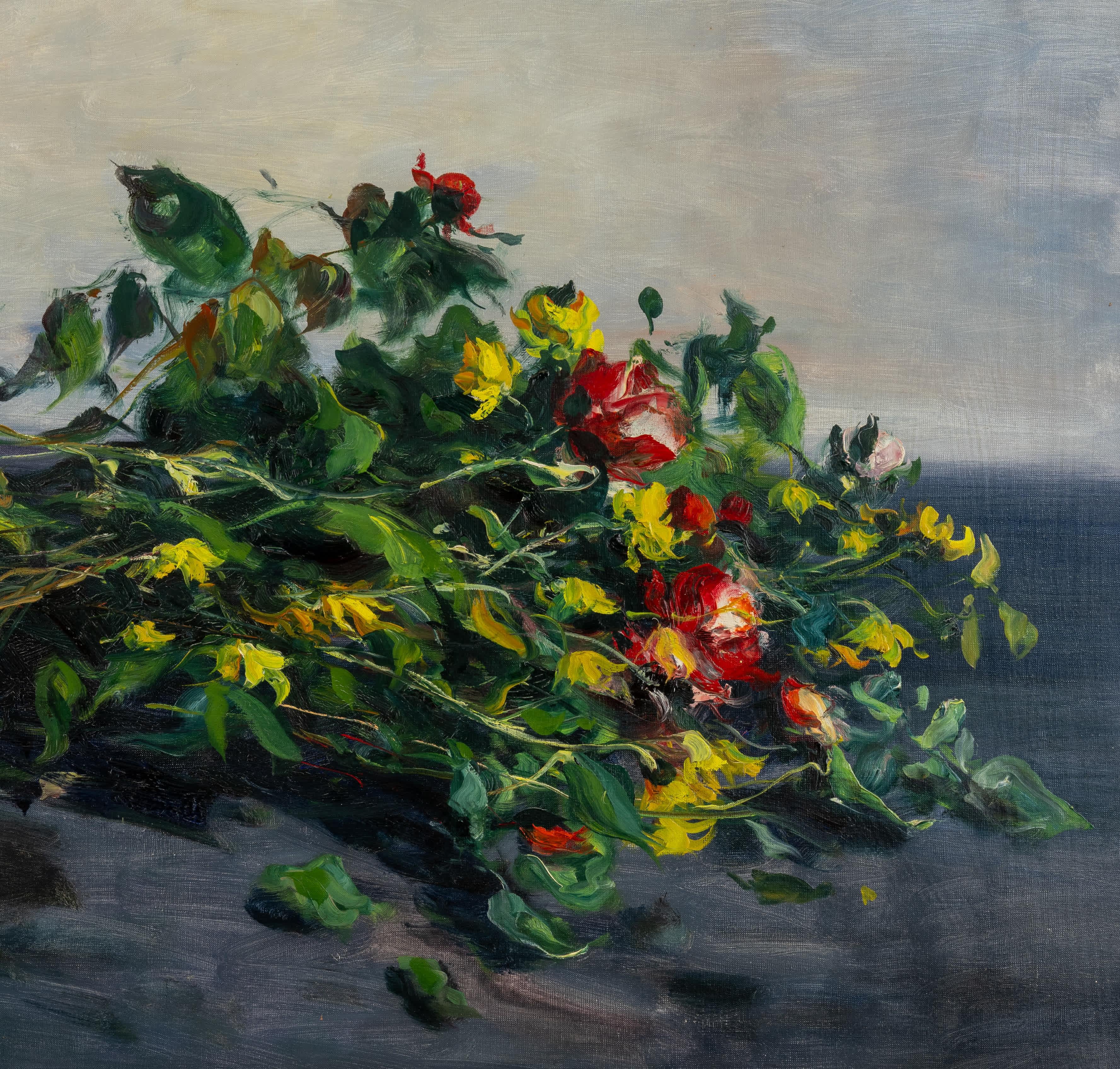 Bouquet di fiori secchi - Painting Impressionismo di Gaston Sebire