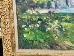 French Impressionist landscape with by Sea Side, the Pays de Caux Normandy
