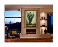 Gaston Sebire Large Original Oil Painting on Canvas Signed Still Life Floral Art