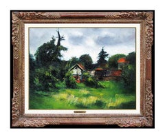Gaston Sebire Original Landscape Painting Oil On Canvas Signed Framed Artwork