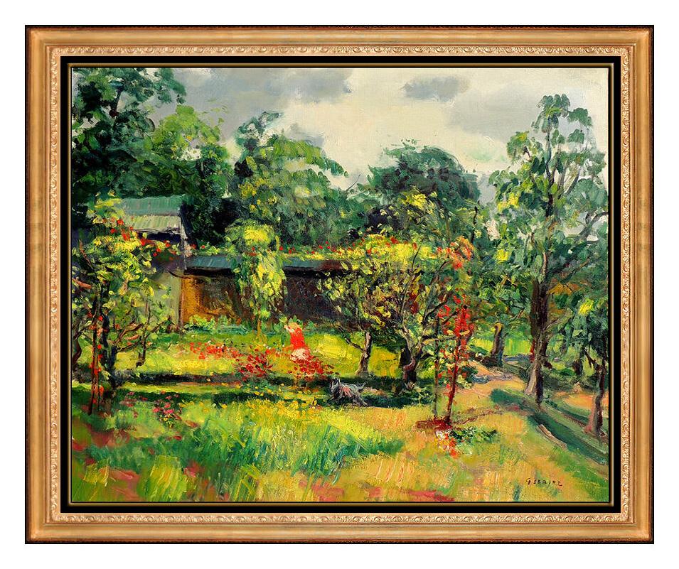 Gaston Sebire Landscape Painting - GASTON SEBIRE Painting Oil On Canvas LARGE Original Signed French Artwork