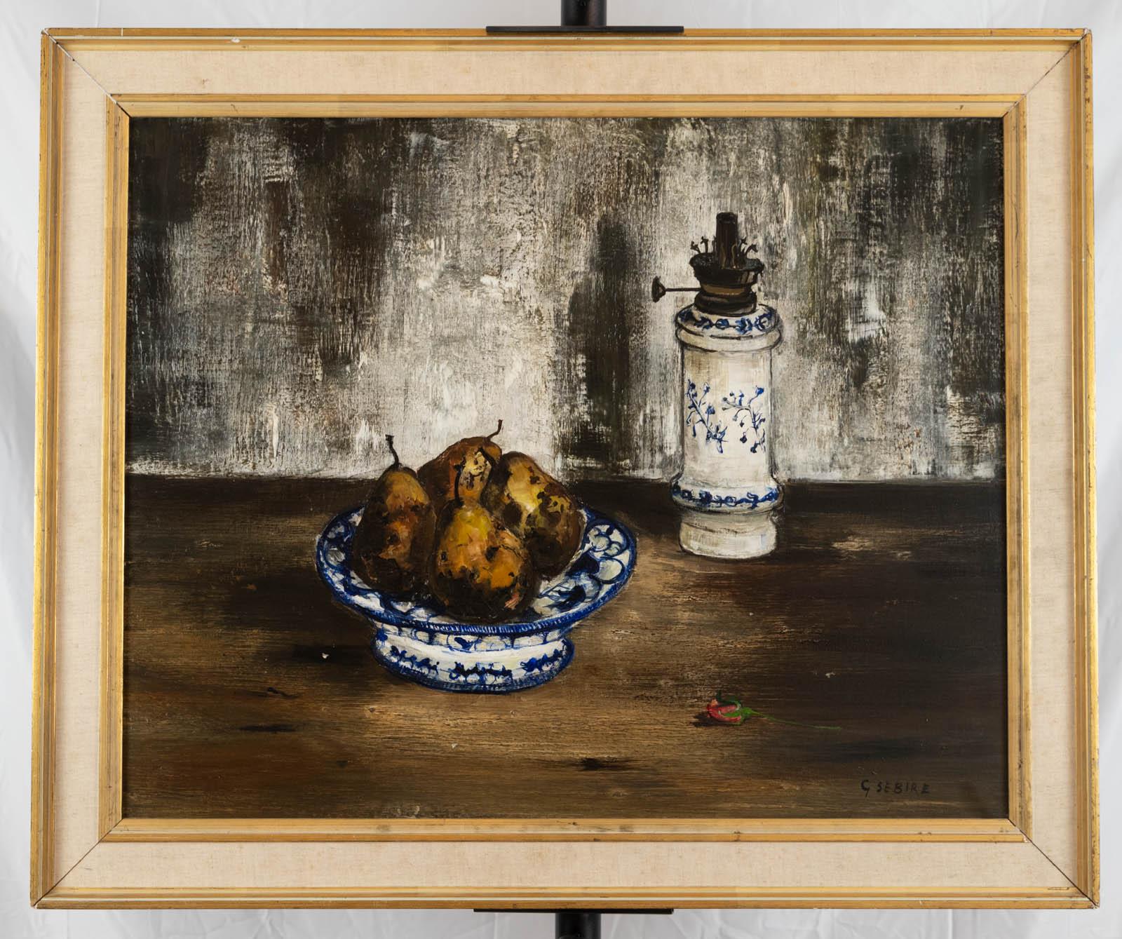 Nature morte aux poires e lampe à pétrole 4