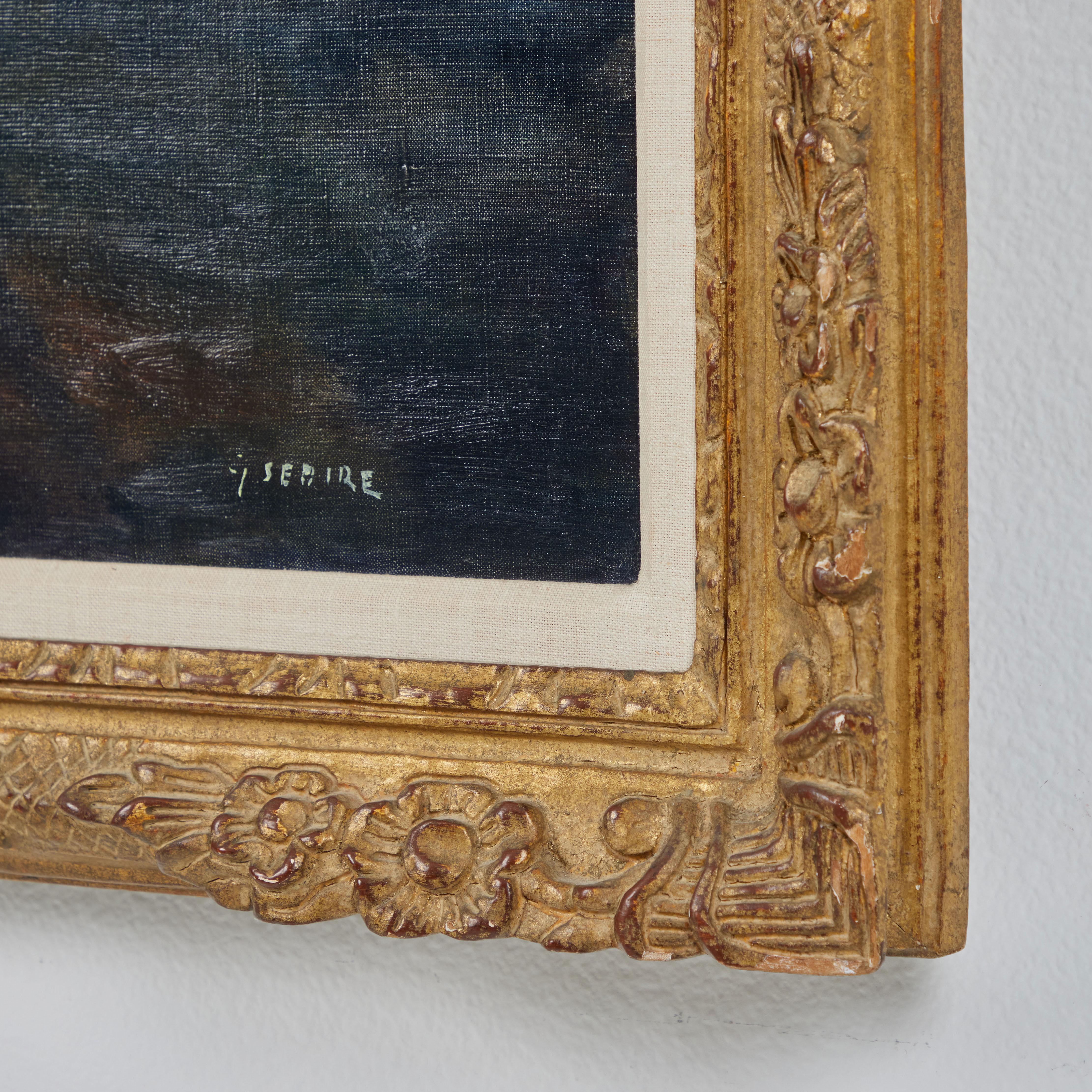 Pichet avec fleurs, huile sur toile, Gaston Sébire (1920-2001) en vente 2