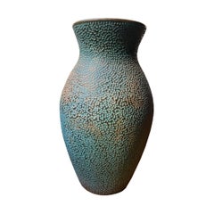 Gastone Batignani Engraved Ceramic Vase, Italy 1940s