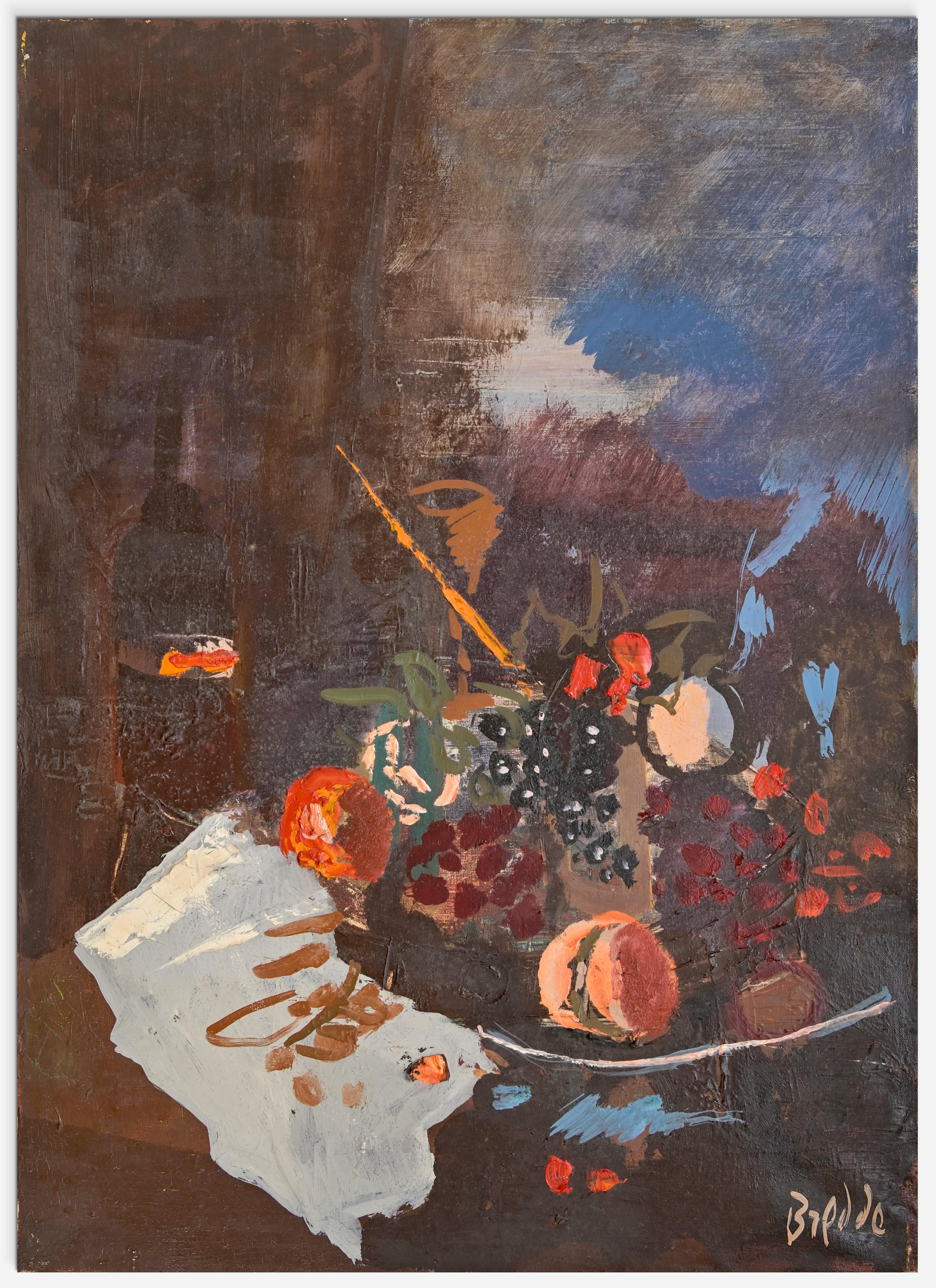 La nature morte est une œuvre d'art réalisée par Gastone Breddo dans la seconde moitié des années 90.  Peinture provenant de l'atelier de l'artiste à Livourne , cachet au dos. 

70x 50 cm avec cadre. Huile sur toile.

Signé à la main dans la marge
