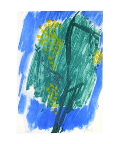 Flowering Mimosa - Original Lithograph by Gastone Breddo - 1970s