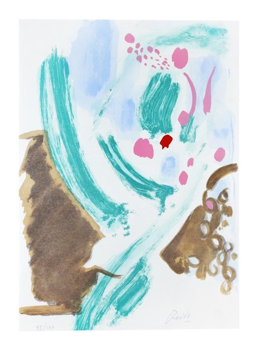 Joyful is an original colored lithograph realized by Gastone Breddo in the 1970s.

Edited by La Nuova Foglio, Macerata.

Hand-signed in pencil on the lower right. Numbered in pencil on the lower left. Edition 93/100. Includes a passepartout: 70 x 50