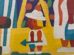 1970's landscape by Naïve Tuscan Painter - Mathematician. Italian school .