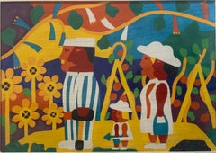 1970's landscape by Naïve Tuscan Painter - Mathematician. Italian school .
