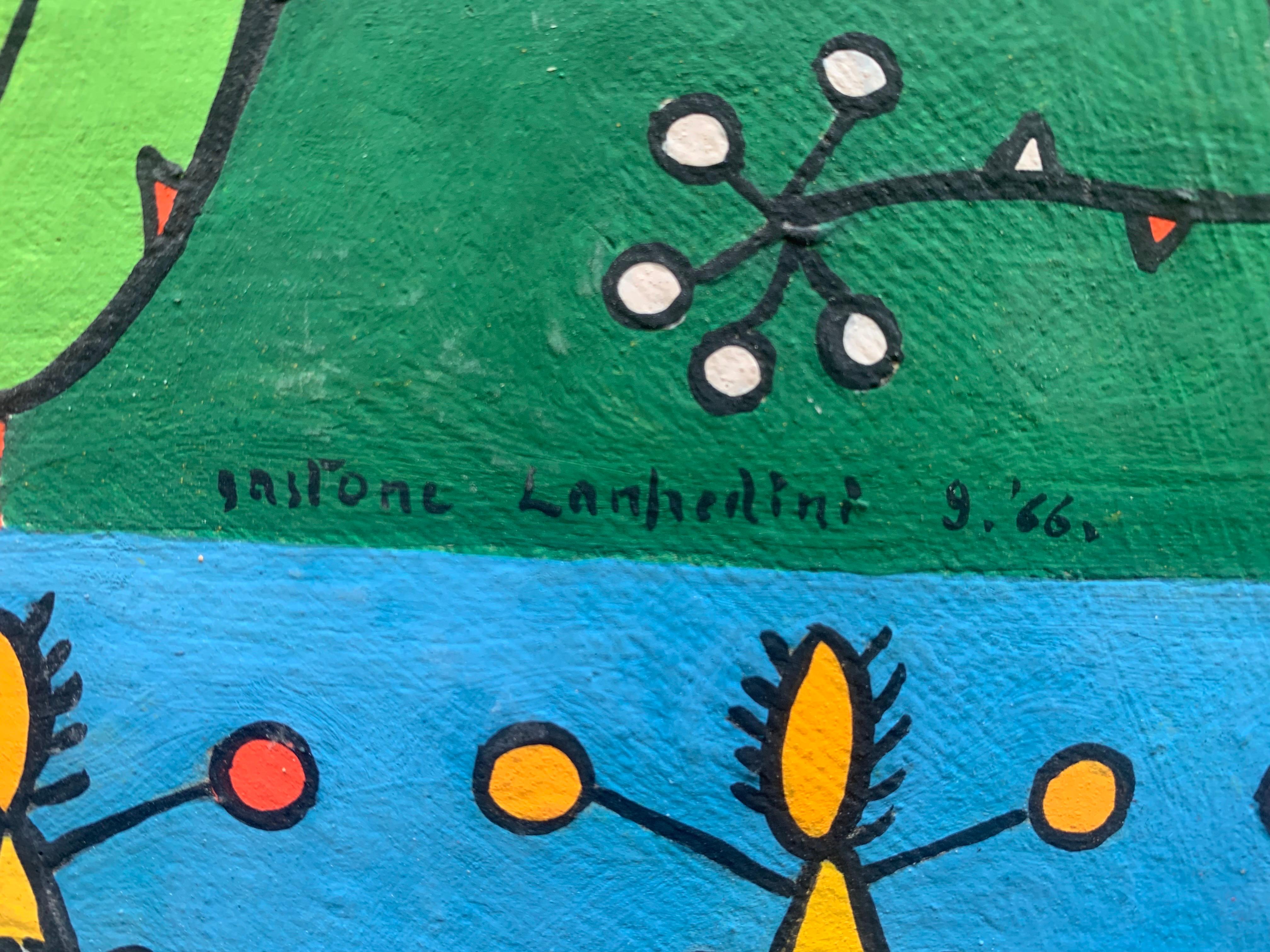 Pintura Naif . Escuela italiana . 1967 4