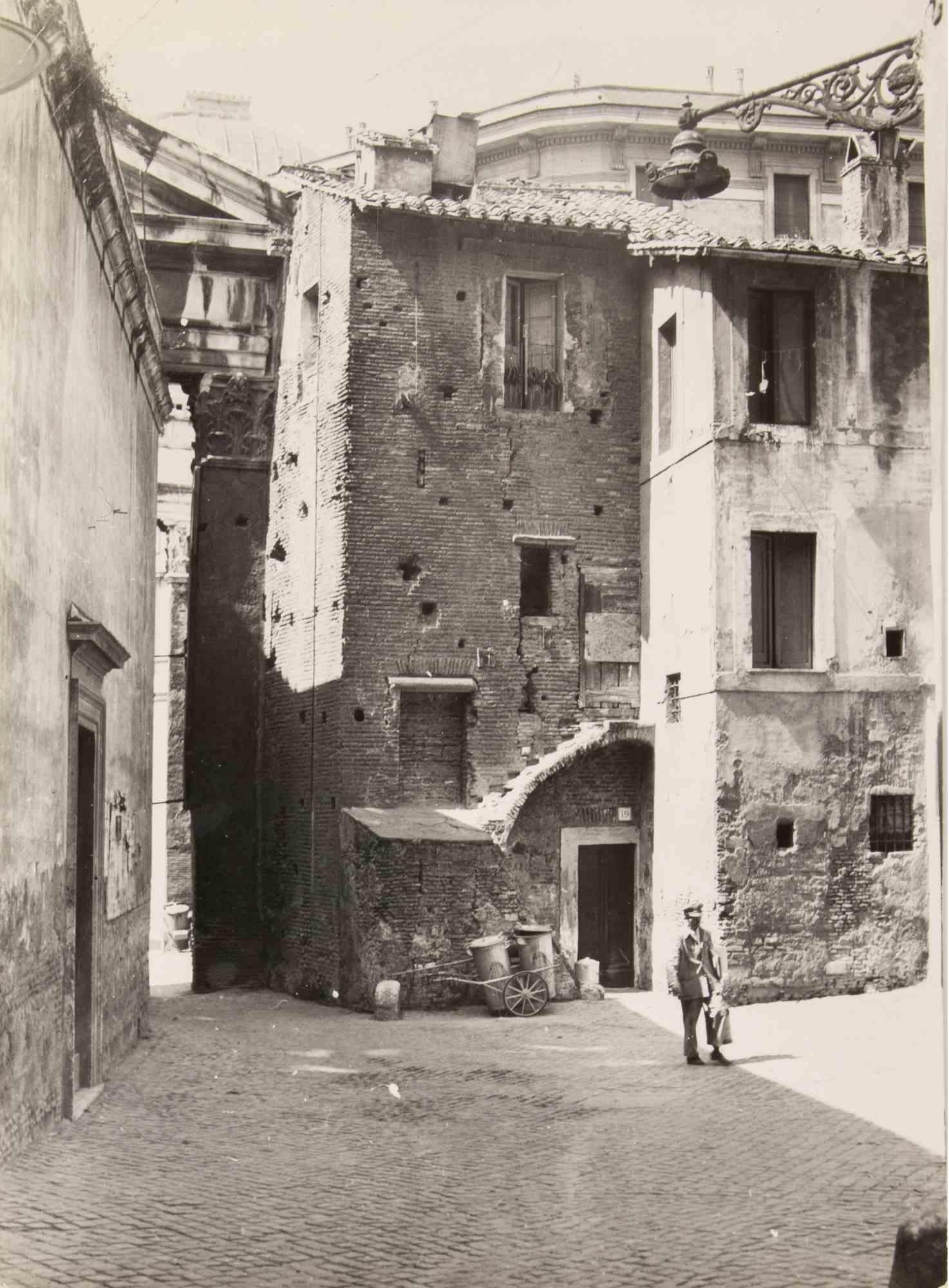 Portico D'Ottavia, Rome - Vintage Photograph by Gastone Proietti - 1950s