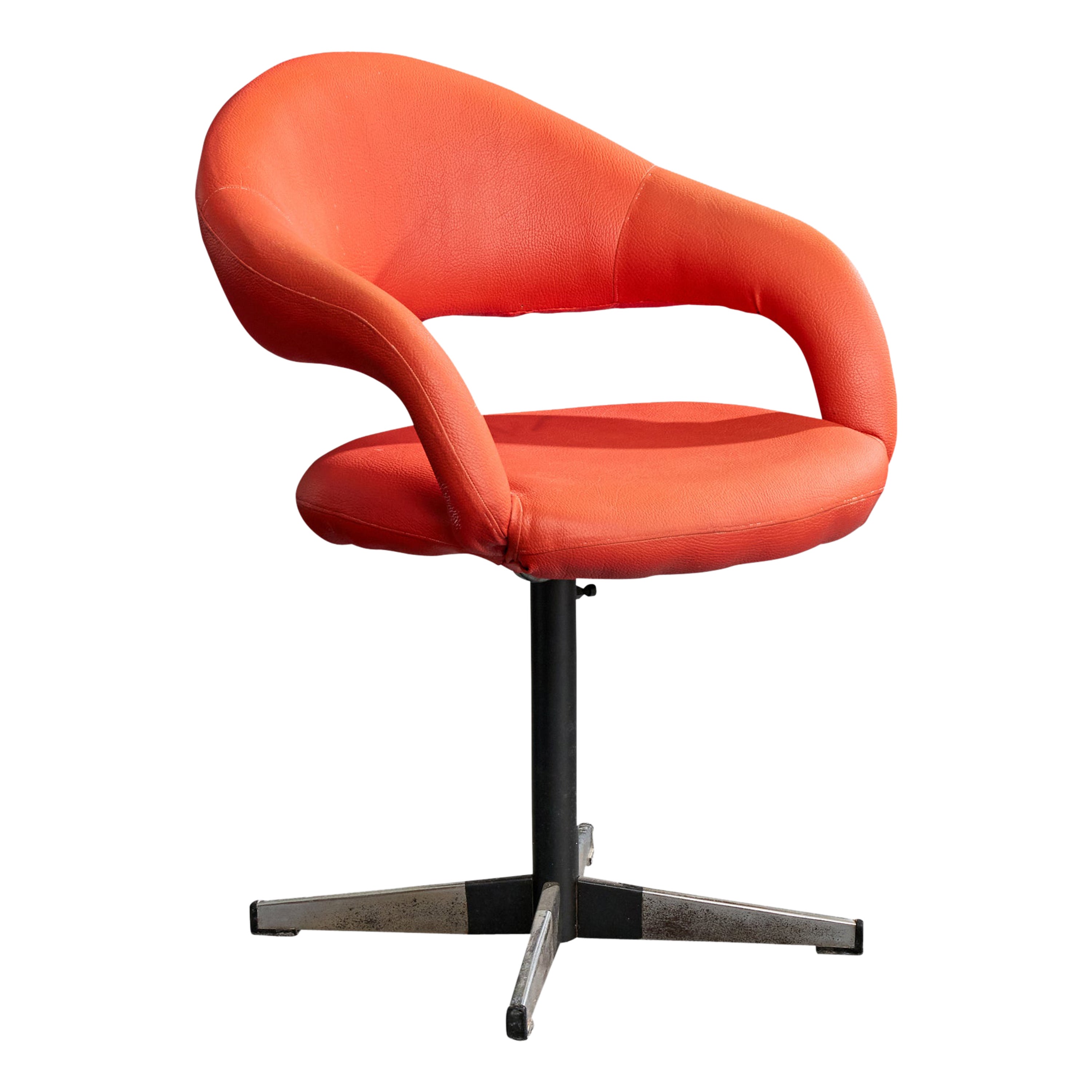 Gastone Rinaldi, Armchair, Metal, Vinyl, Italy, 1960s