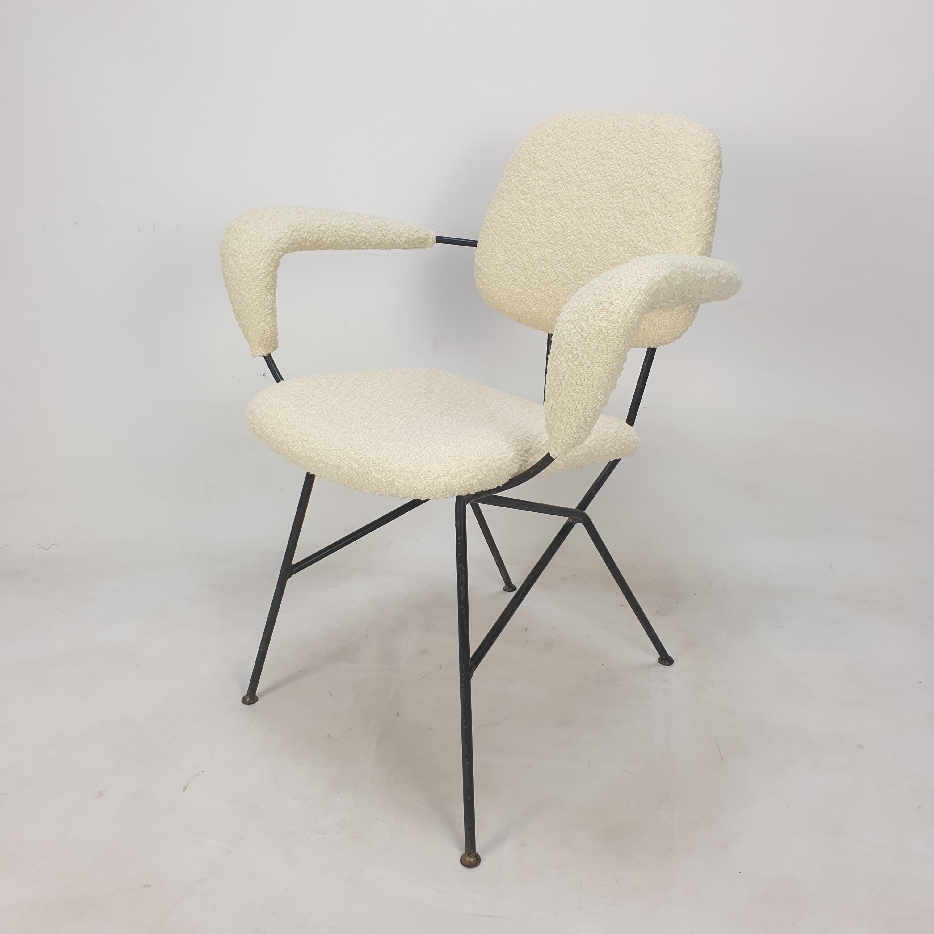 Beautiful Gastone Rinaldi set of armchairs for RIMA, Italy 1960s.

With this armchair the Italian design master shows his honest aestheticism. 
With its slender metal frame and leather seating, armrests and backrests Rinaldi created an airy and