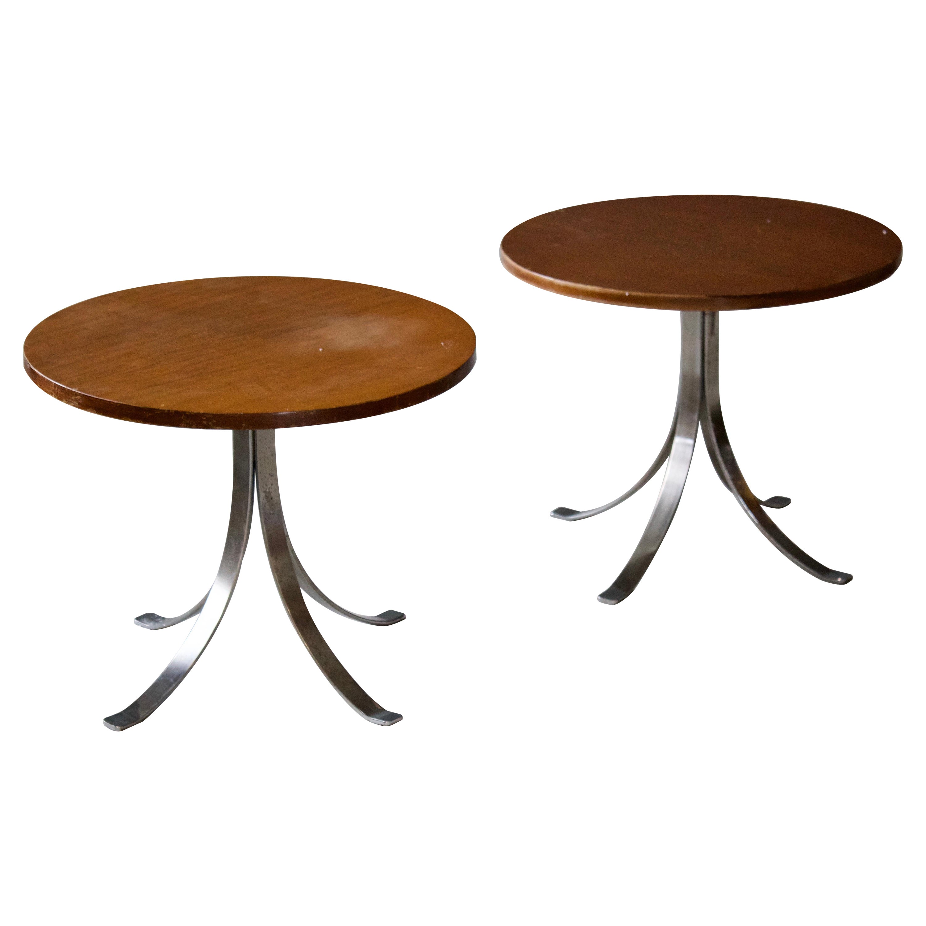 Gastone Rinaldi 'Attributed' Side Tables, Wood, Metal, RIMA, Italy, 1950s For Sale