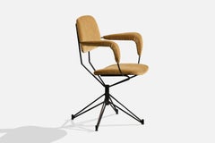 Attribuito a Gastone Rinaldi, Poltrona, Metallo, Mohair, Italia, anni ’50