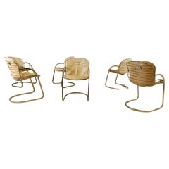 Gastone Rinaldi brass Dining chairs, 1970s - set of 6 