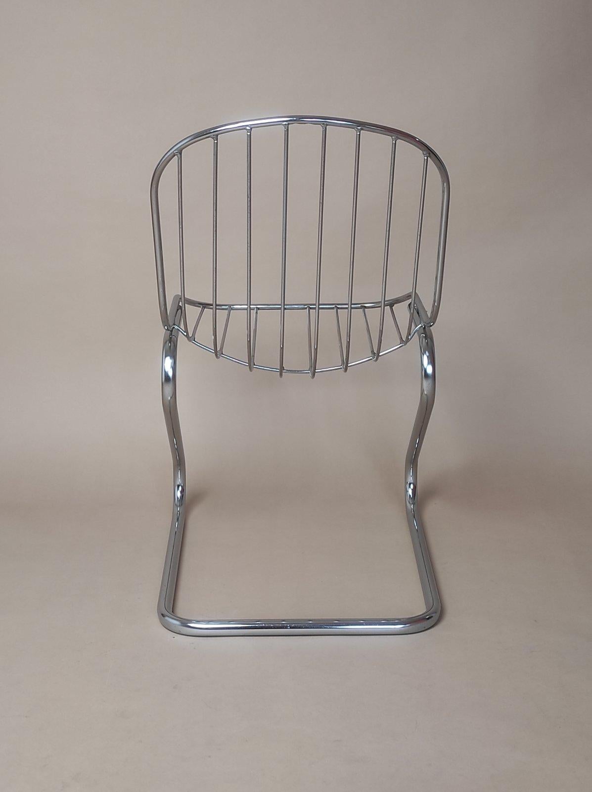 Chrome Gastone Rinaldi Chair for Rima 1970s For Sale