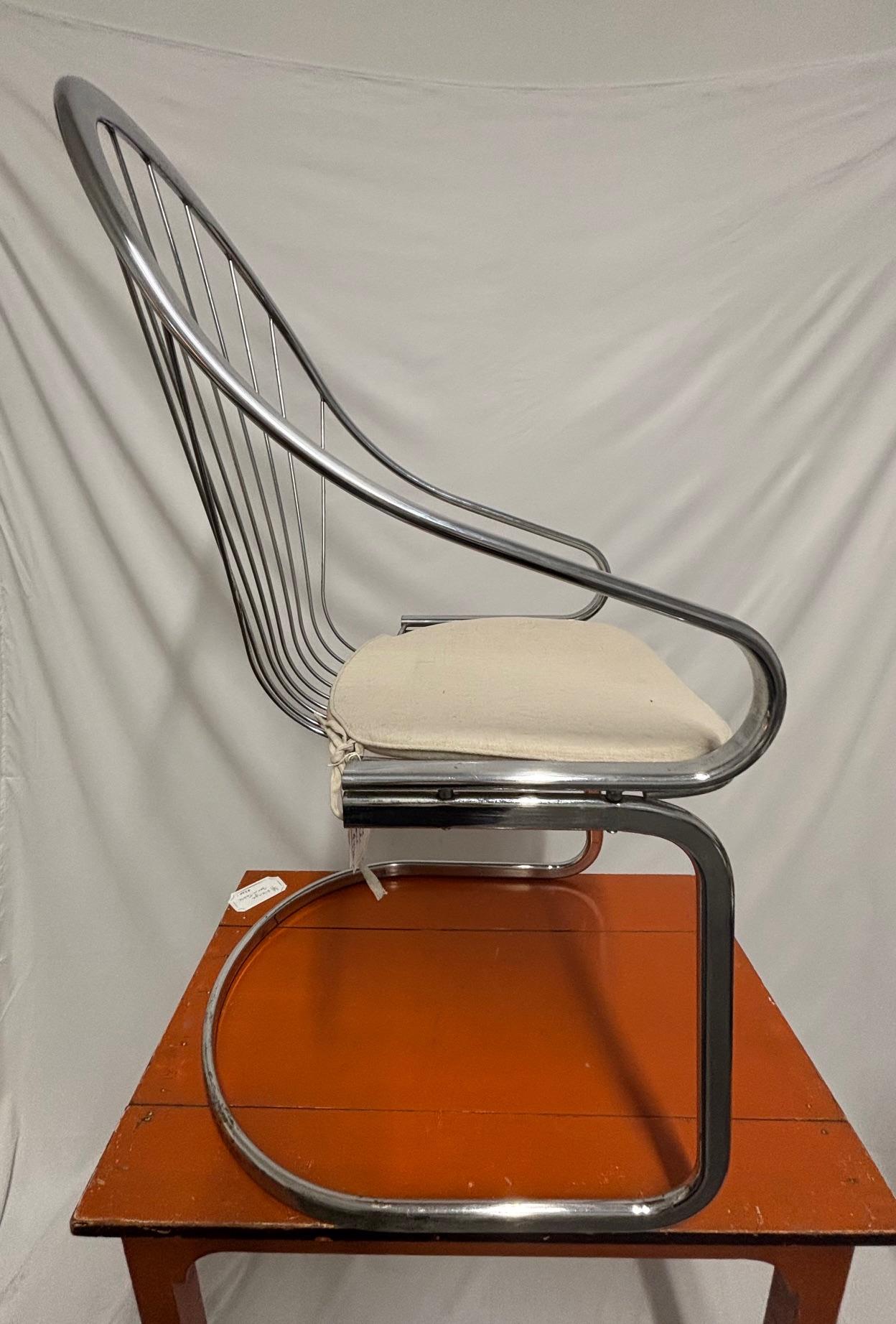 Gastone Rinaldi Silla Lateral Cromada en Bastante bueno estado para la venta en Evanston, IL